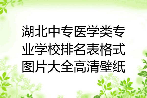 湖北中专医学类专业学校排名表格式图片大全高清壁纸