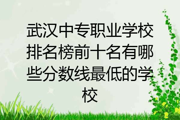 武汉中专职业学校排名榜前十名有哪些分数线最低的学校