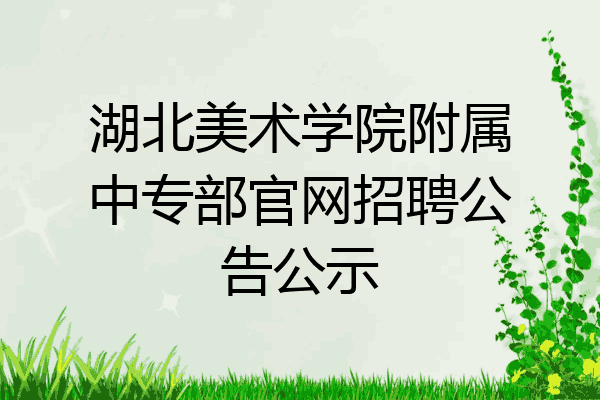 湖北美术学院附属中专部官网招聘公告公示