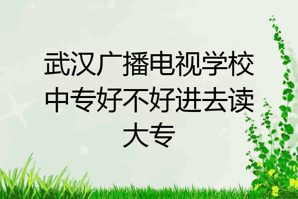 武汉广播电视学校中专好不好进去读大专