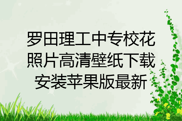 罗田理工中专校花照片高清壁纸下载安装苹果版最新