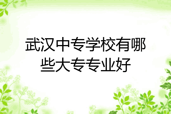 武汉中专学校有哪些大专专业好