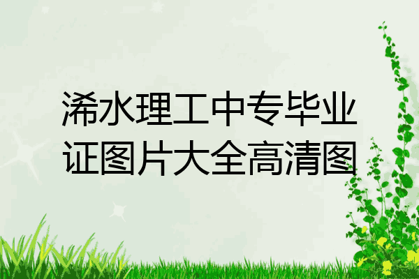 浠水理工中专毕业证图片大全高清图