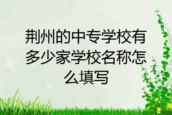 荆州的中专学校有多少家学校名称怎么填写