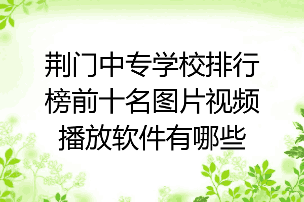 荆门中专学校排行榜前十名图片视频播放软件有哪些