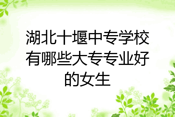 湖北十堰中专学校有哪些大专专业好的女生