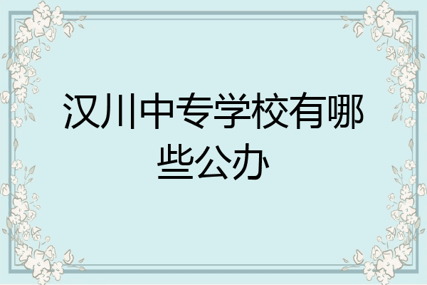 汉川中专学校有哪些公办
