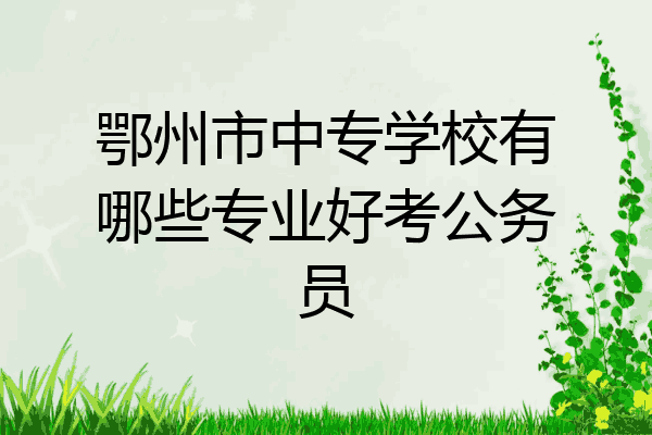 鄂州市中专学校有哪些专业好考公务员