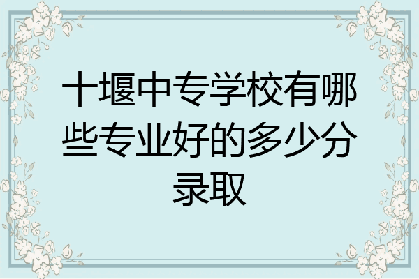 十堰中专学校有哪些专业好的多少分录取