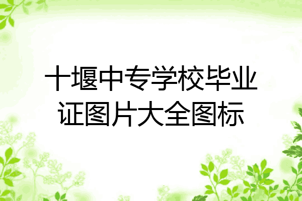 十堰中专学校毕业证图片大全图标