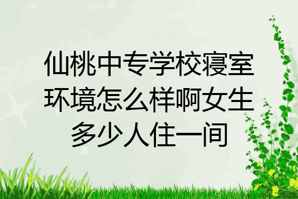 仙桃中专学校寝室环境怎么样啊女生多少人住一间