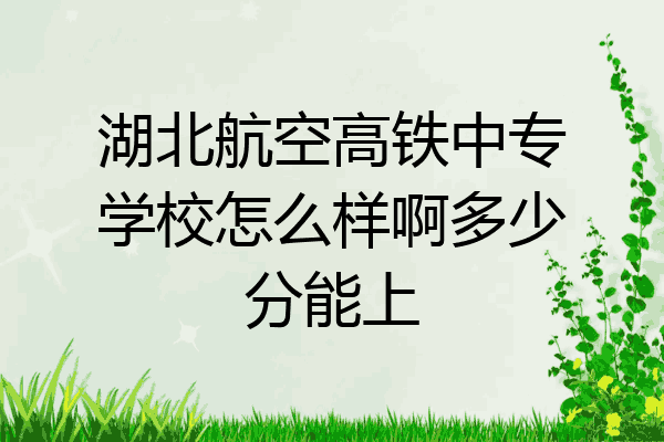 湖北航空高铁中专学校怎么样啊多少分能上