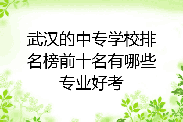武汉的中专学校排名榜前十名有哪些专业好考