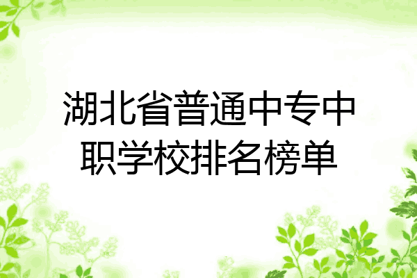 湖北省普通中专中职学校排名榜单