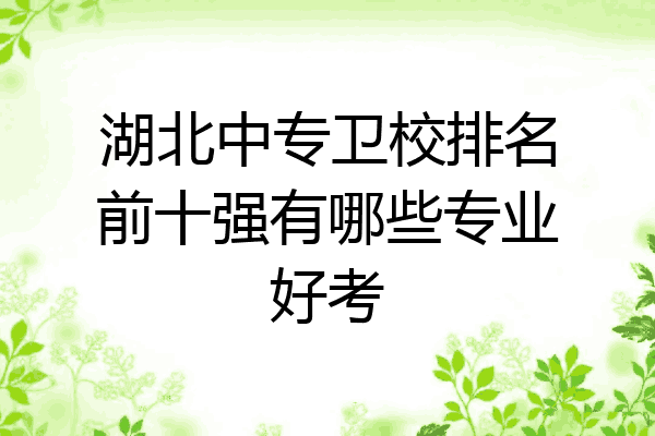 湖北中专卫校排名前十强有哪些专业好考