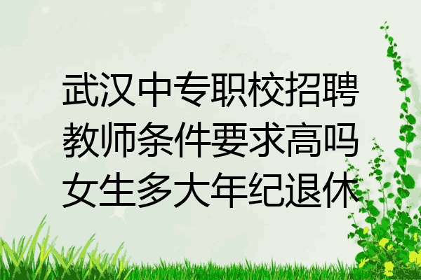 武汉中专职校招聘教师条件要求高吗女生多大年纪退休