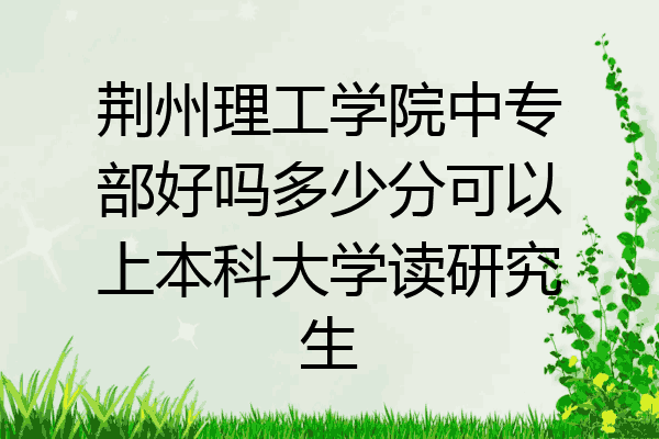 荆州理工学院中专部好吗多少分可以上本科大学读研究生