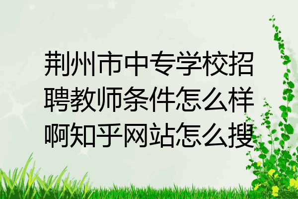 荆州市中专学校招聘教师条件怎么样啊知乎网站怎么搜