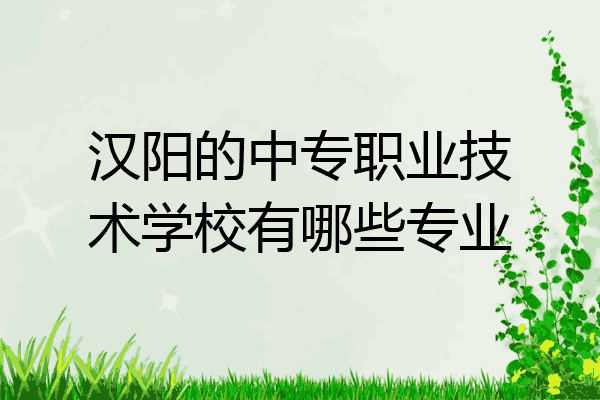 汉阳的中专职业技术学校有哪些专业