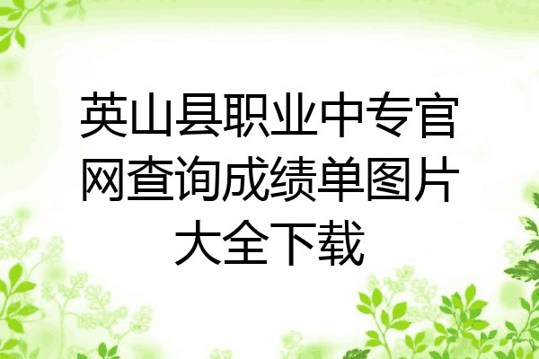 英山县职业中专官网查询成绩单图片大全下载