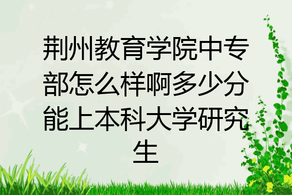 荆州教育学院中专部怎么样啊多少分能上本科大学研究生