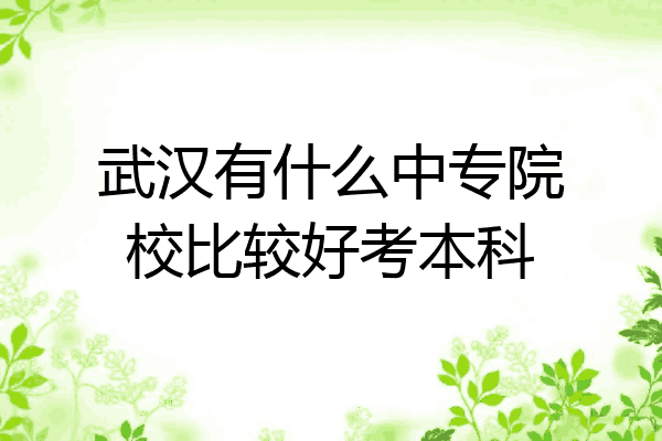武汉有什么中专院校比较好考本科