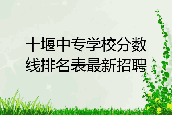 十堰中专学校分数线排名表最新招聘