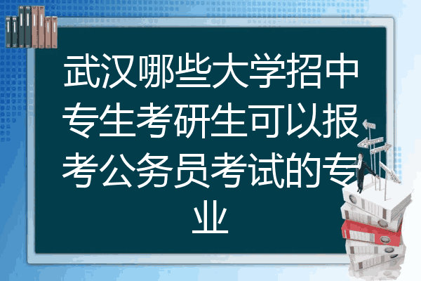 武汉哪些大学招中专生考研生可以报考公务员考试的专业