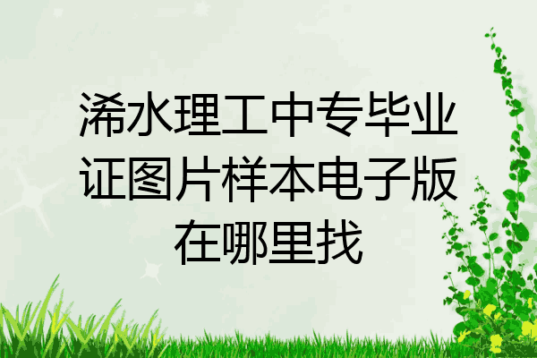 浠水理工中专毕业证图片样本电子版在哪里找