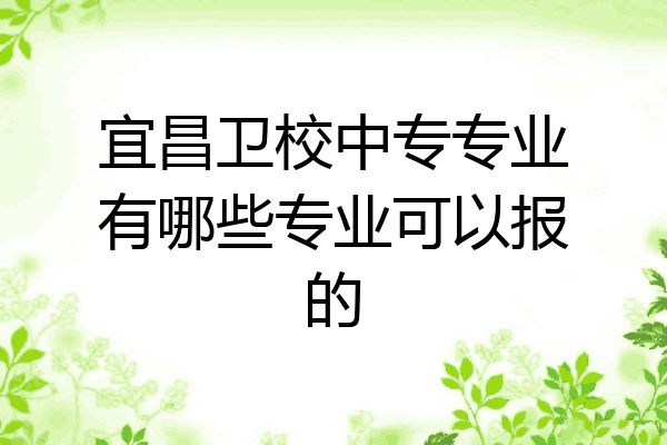 宜昌卫校中专专业有哪些专业可以报的
