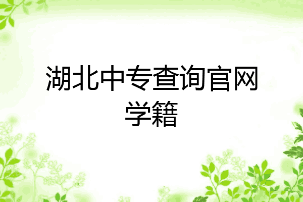 湖北中专查询官网学籍