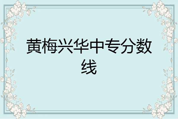 黄梅兴华中专分数线