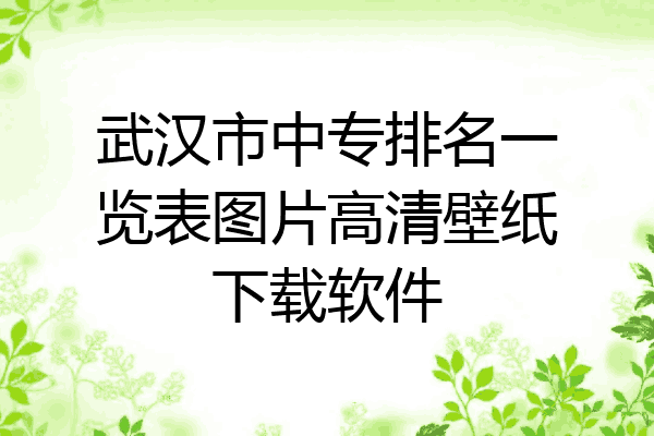 武汉市中专排名一览表图片高清壁纸下载软件