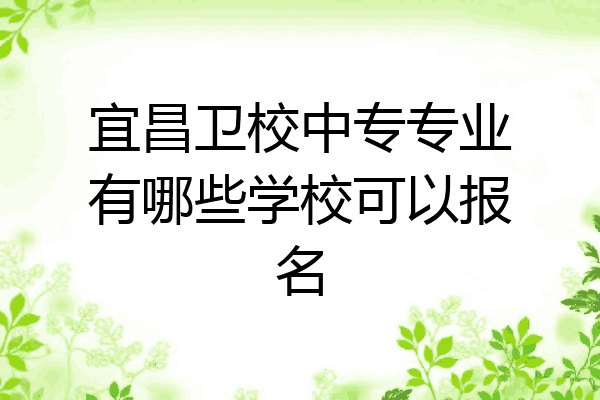 宜昌卫校中专专业有哪些学校可以报名