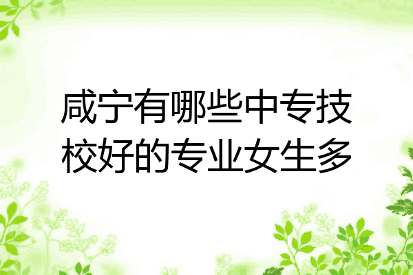 咸宁有哪些中专技校好的专业女生多