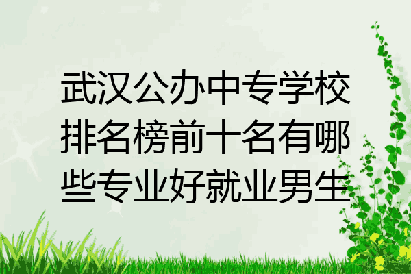 武汉公办中专学校排名榜前十名有哪些专业好就业男生