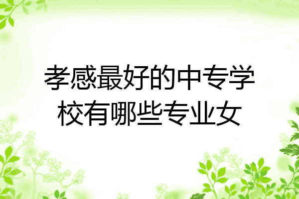 孝感最好的中专学校有哪些专业女