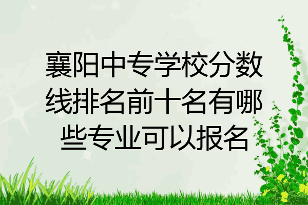 襄阳中专学校分数线排名前十名有哪些专业可以报名
