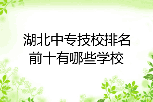 湖北中专技校排名前十有哪些学校