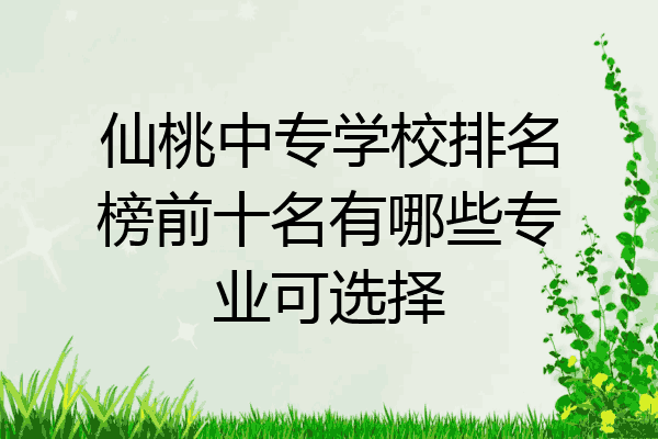 仙桃中专学校排名榜前十名有哪些专业可选择