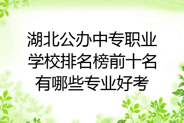 湖北公办中专职业学校排名榜前十名有哪些专业好考