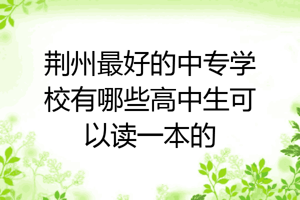 荆州最好的中专学校有哪些高中生可以读一本的