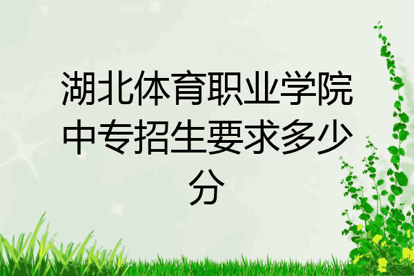 湖北体育职业学院中专招生要求多少分