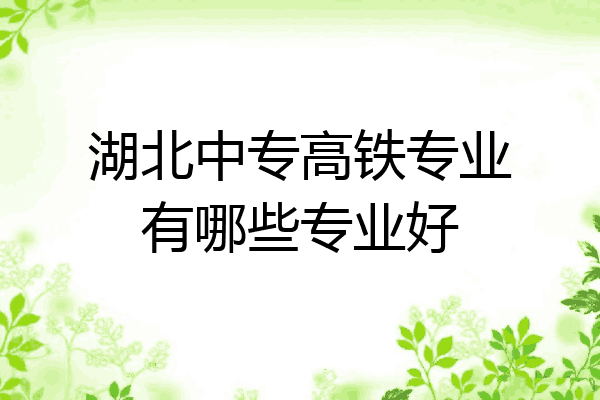 湖北中专高铁专业有哪些专业好