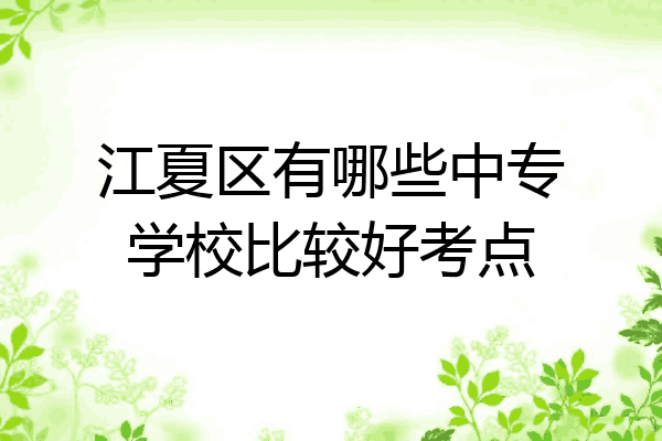 江夏区有哪些中专学校比较好考点