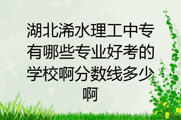 湖北浠水理工中专有哪些专业好考的学校啊分数线多少啊