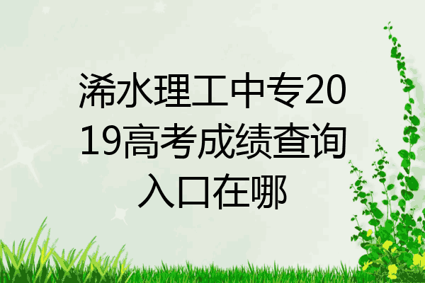 浠水理工中专2019高考成绩查询入口在哪