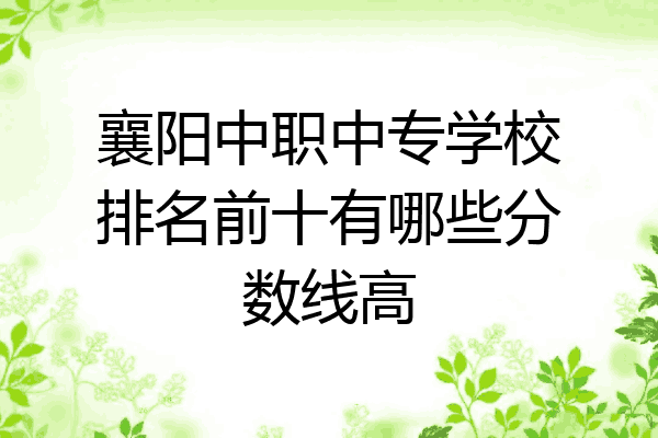 襄阳中职中专学校排名前十有哪些分数线高