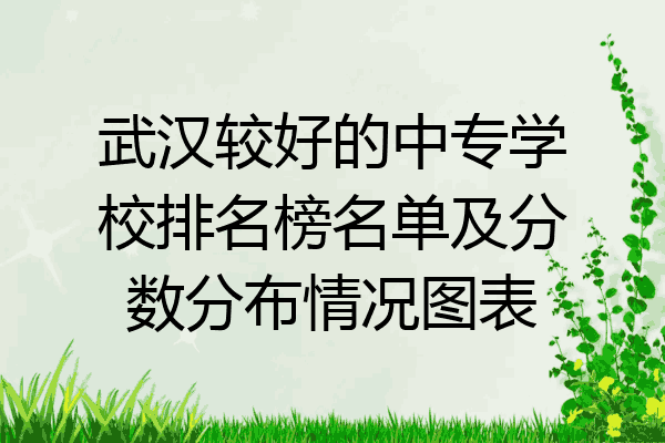 武汉较好的中专学校排名榜名单及分数分布情况图表