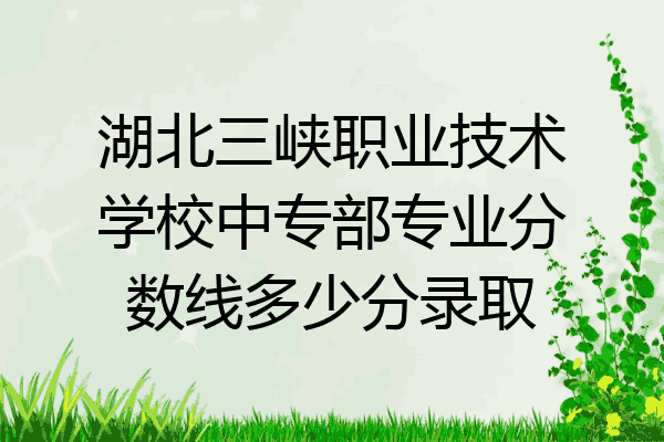 湖北三峡职业技术学校中专部专业分数线多少分录取